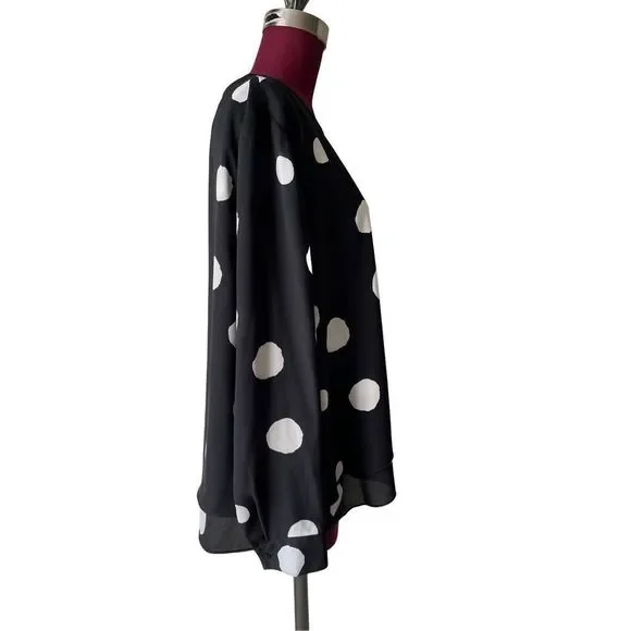 Chico’s Soft Dots Layered Tunic Black White size 3 US XL 16 - Picture 11 of 11